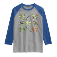 Women Bear Hunting Season Raglan Shirt Camo Bow Coquette Gift - Wonder Print Shop
