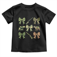 Women Bear Hunting Season Toddler T Shirt Camo Bow Coquette Gift - Wonder Print Shop
