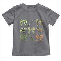 Women Bear Hunting Season Toddler T Shirt Camo Bow Coquette Gift - Wonder Print Shop