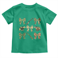 Women Bear Hunting Season Toddler T Shirt Camo Bow Coquette Gift - Wonder Print Shop