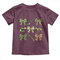 Women Bear Hunting Season Toddler T Shirt Camo Bow Coquette Gift - Wonder Print Shop