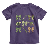 Women Bear Hunting Season Toddler T Shirt Camo Bow Coquette Gift - Wonder Print Shop