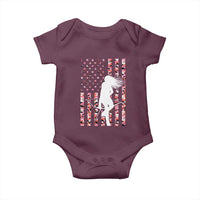 Patriotic Women Bow Hunter Baby Onesie American Flag Pink Camo Gift - Wonder Print Shop