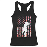 Patriotic Women Bow Hunter Racerback Tank Top American Flag Pink Camo Gift - Wonder Print Shop