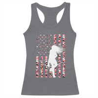 Patriotic Women Bow Hunter Racerback Tank Top American Flag Pink Camo Gift - Wonder Print Shop