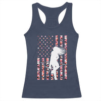 Patriotic Women Bow Hunter Racerback Tank Top American Flag Pink Camo Gift - Wonder Print Shop