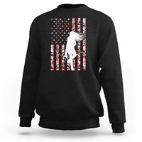 Patriotic Women Bow Hunter Sweatshirt American Flag Pink Camo Gift - Wonder Print Shop