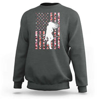 Patriotic Women Bow Hunter Sweatshirt American Flag Pink Camo Gift - Wonder Print Shop