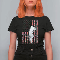 Patriotic Women Bow Hunter T Shirt For Women American Flag Pink Camo Gift - Wonder Print Shop