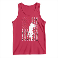 Patriotic Women Bow Hunter Tank Top American Flag Pink Camo Gift - Wonder Print Shop