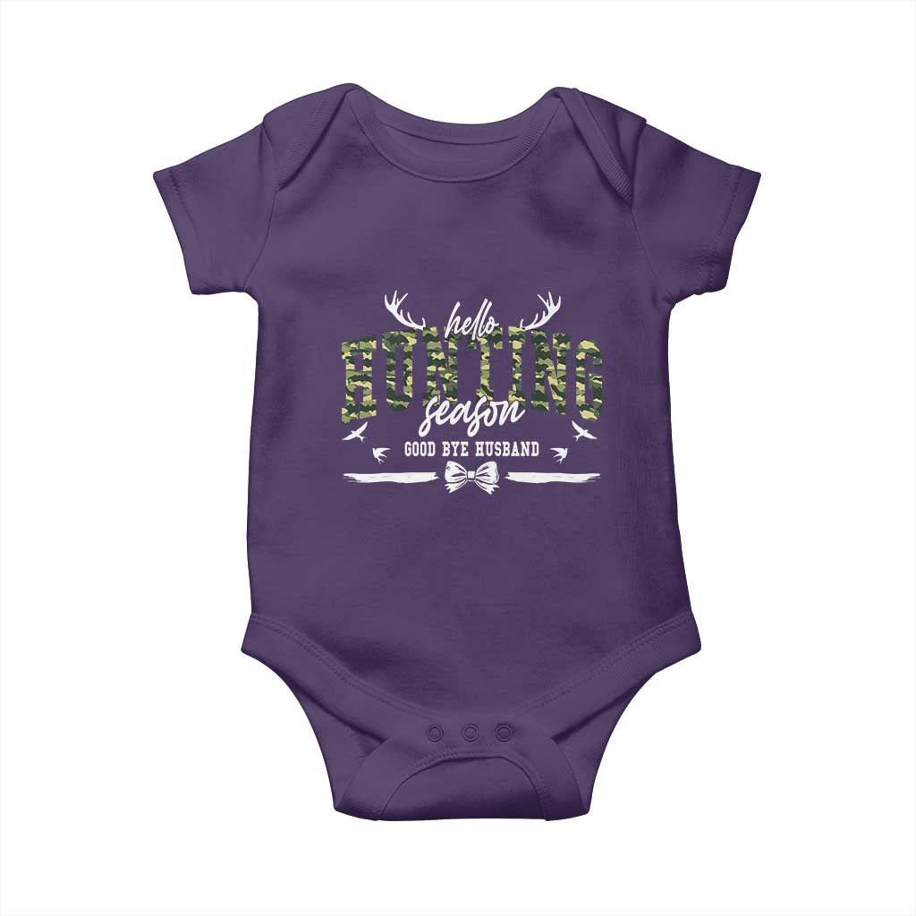 Funny Hunting Lover Baby Onesie Hello Hunting Season Goodbye Husband - Wonder Print Shop