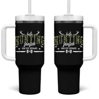 Funny Hunting Lover Tumbler With Handle Hello Hunting Season Goodbye Husband - Wonder Print Shop