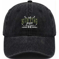 Funny Hunting Lover Washed Cotton Baseball Cap Hello Hunting Season Goodbye Husband