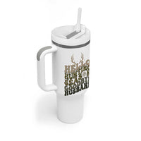 Hello Hunting Season Goodbye Husband Tumbler With Handle Funny Hunter Wife Gift - Wonder Print Shop