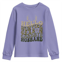 Hello Hunting Season Goodbye Husband Youth Sweatshirt Funny Hunter Wife Gift - Wonder Print Shop