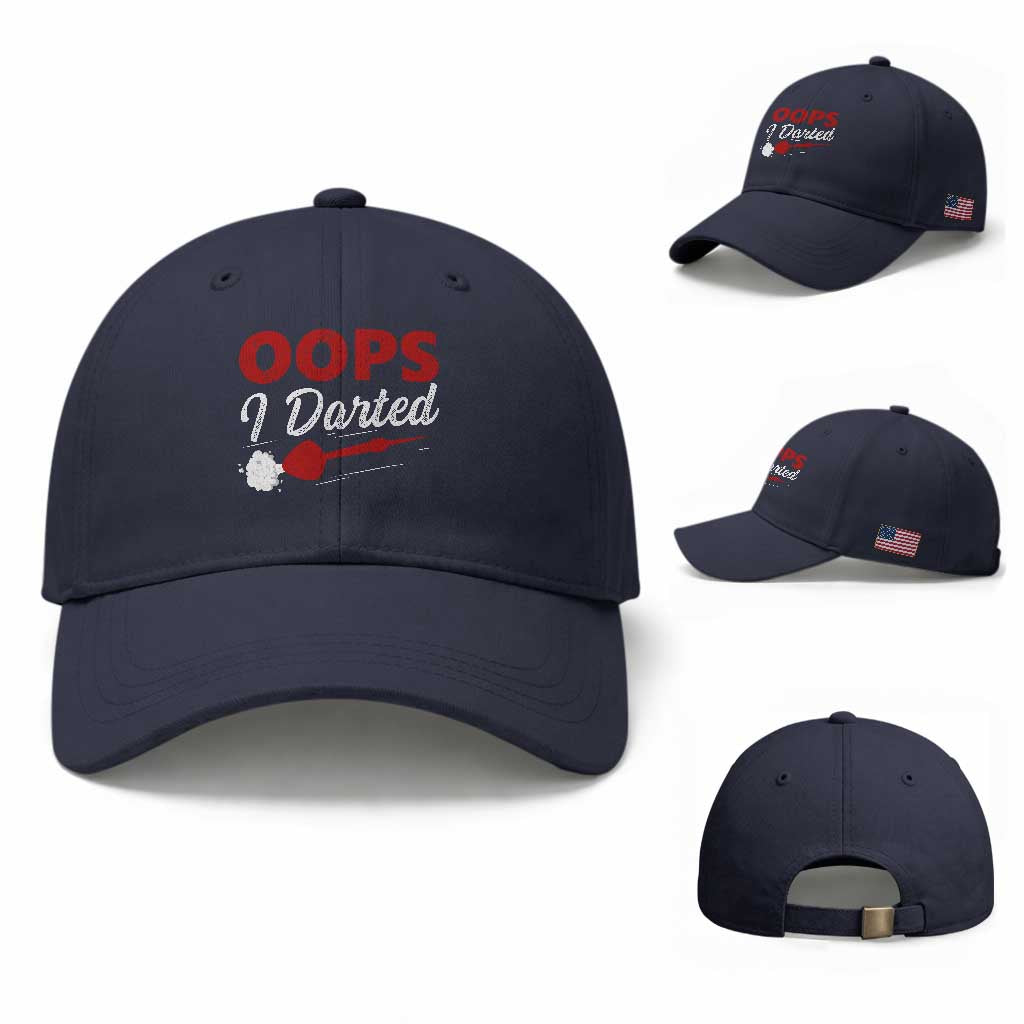 Dart Player Sarcasm Gift Baseball Cap Funny Oops I Darted