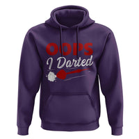Dart Player Sarcasm Gift Hoodie Funny Oops I Darted - Wonder Print Shop