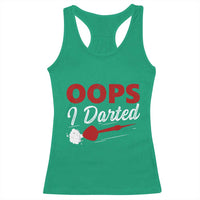 Dart Player Sarcasm Gift Racerback Tank Top Funny Oops I Darted - Wonder Print Shop
