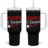 Dart Player Sarcasm Gift Tumbler With Handle Funny Oops I Darted - Wonder Print Shop