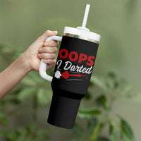 Dart Player Sarcasm Gift Tumbler With Handle Funny Oops I Darted - Wonder Print Shop