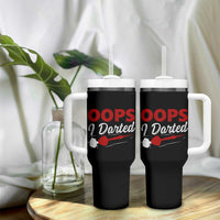 Dart Player Sarcasm Gift Tumbler With Handle Funny Oops I Darted - Wonder Print Shop