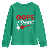 Dart Player Sarcasm Gift Youth Sweatshirt Funny Oops I Darted - Wonder Print Shop