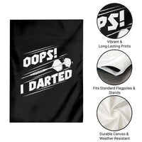 Funny Dart Thrower Garden Flag Oops I Darted Gift For Dartist - Wonder Print Shop