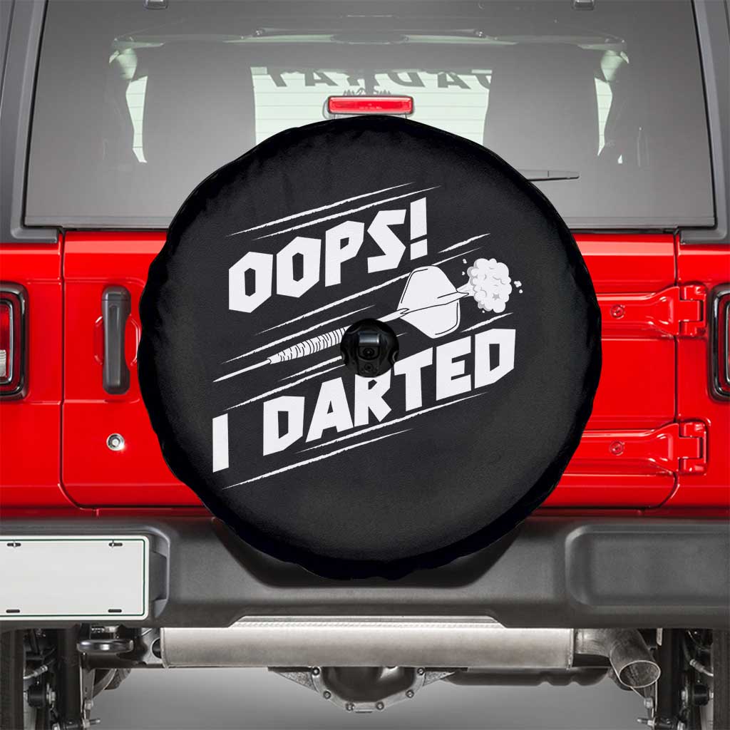 Funny Dart Thrower Spare Tire Cover Oops I Darted Gift For Dartist - Wonder Print Shop