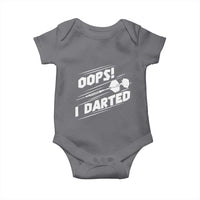 Funny Dart Thrower Baby Onesie Oops I Darted Gift For Dartist - Wonder Print Shop