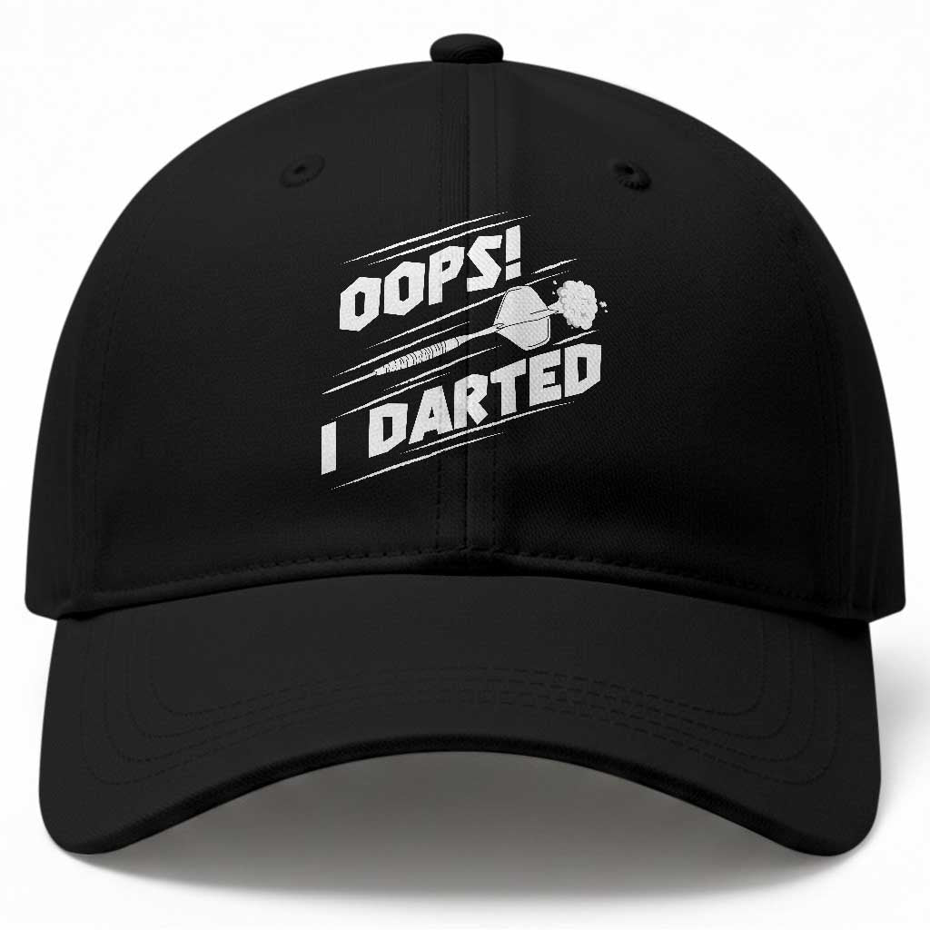 Funny Dart Thrower Baseball Cap Oops I Darted Gift For Dartist