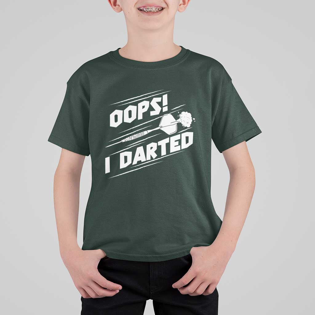 Funny Dart Thrower T Shirt For Kid Oops I Darted Gift For Dartist - Wonder Print Shop