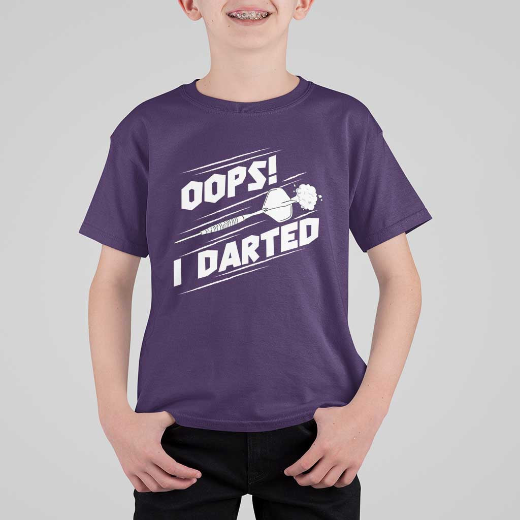 Funny Dart Thrower T Shirt For Kid Oops I Darted Gift For Dartist - Wonder Print Shop