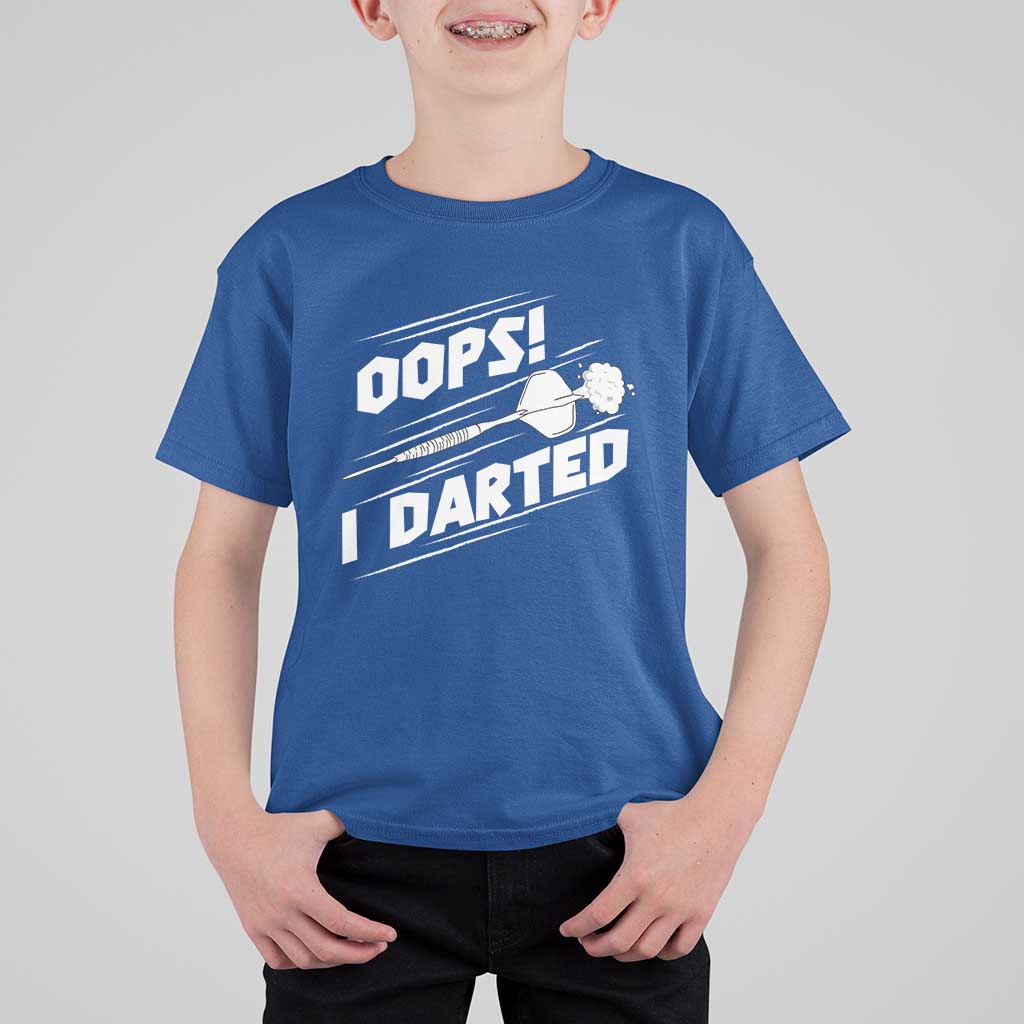 Funny Dart Thrower T Shirt For Kid Oops I Darted Gift For Dartist - Wonder Print Shop
