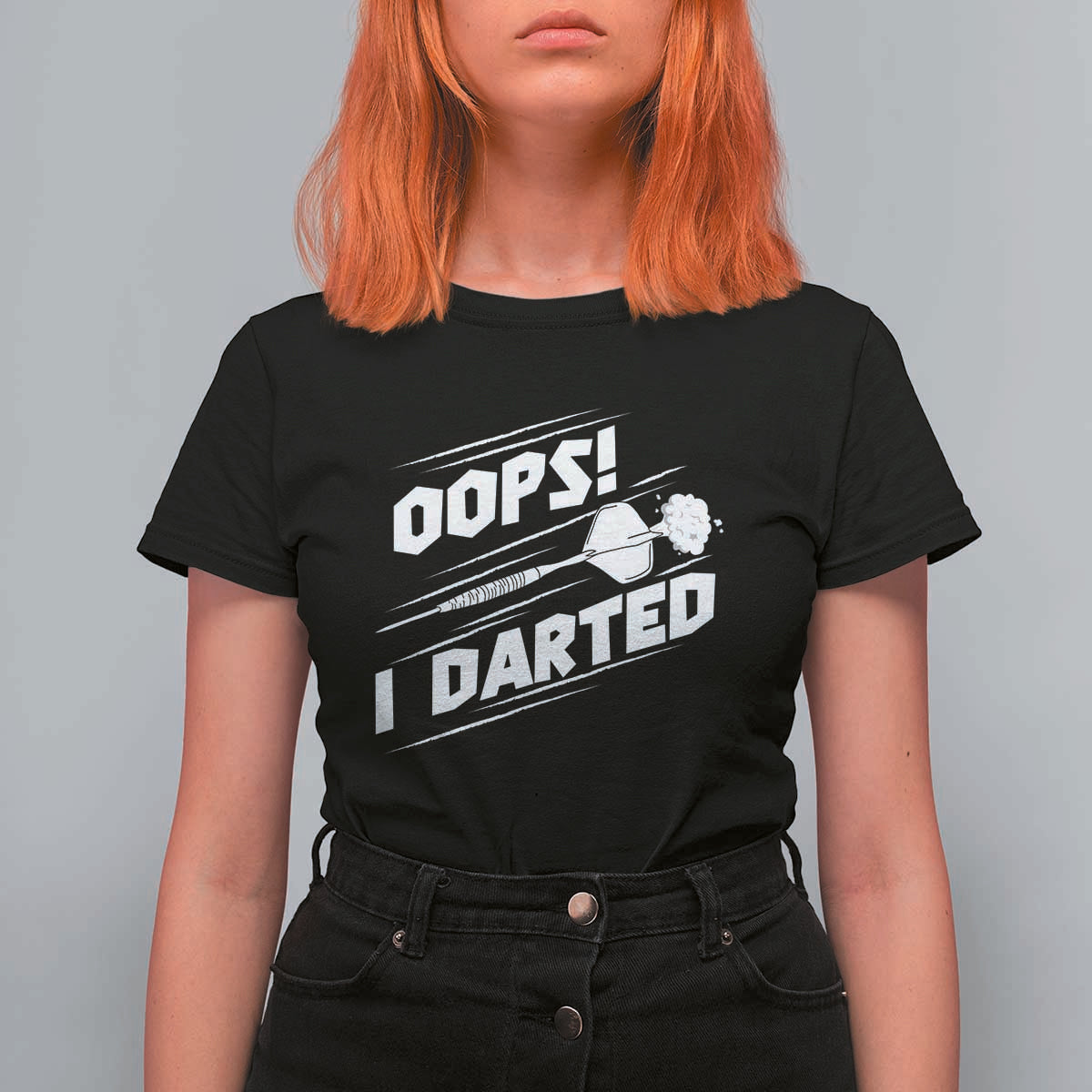 Funny Dart Thrower T Shirt For Women Oops I Darted Gift For Dartist - Wonder Print Shop