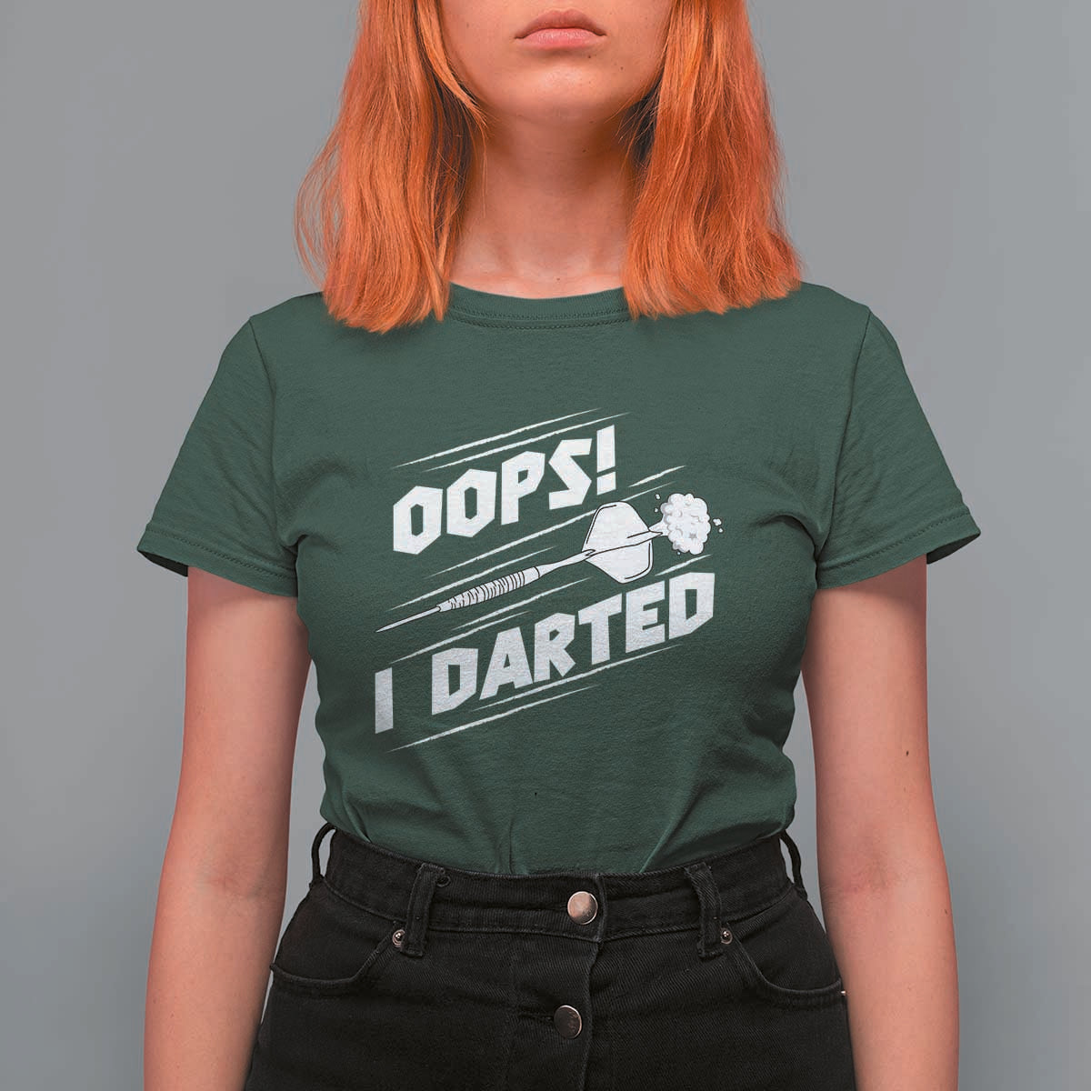 Funny Dart Thrower T Shirt For Women Oops I Darted Gift For Dartist - Wonder Print Shop