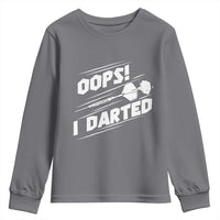 Funny Dart Thrower Youth Sweatshirt Oops I Darted Gift For Dartist - Wonder Print Shop