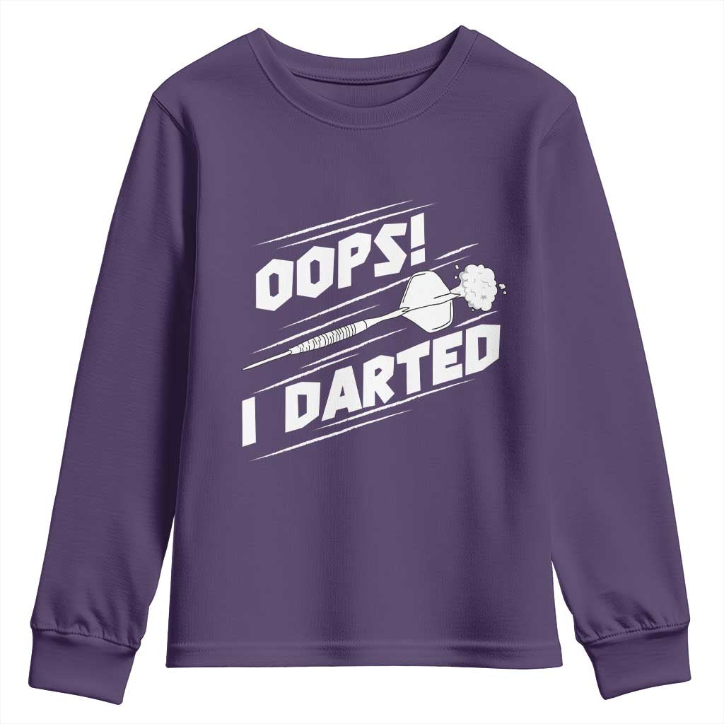 Funny Dart Thrower Youth Sweatshirt Oops I Darted Gift For Dartist - Wonder Print Shop