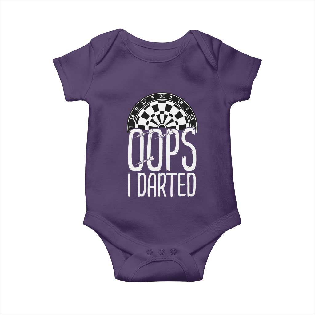 Sarcastic Dartist Gift Baby Onesie Funny Oops I Darted Darts Lover - Wonder Print Shop