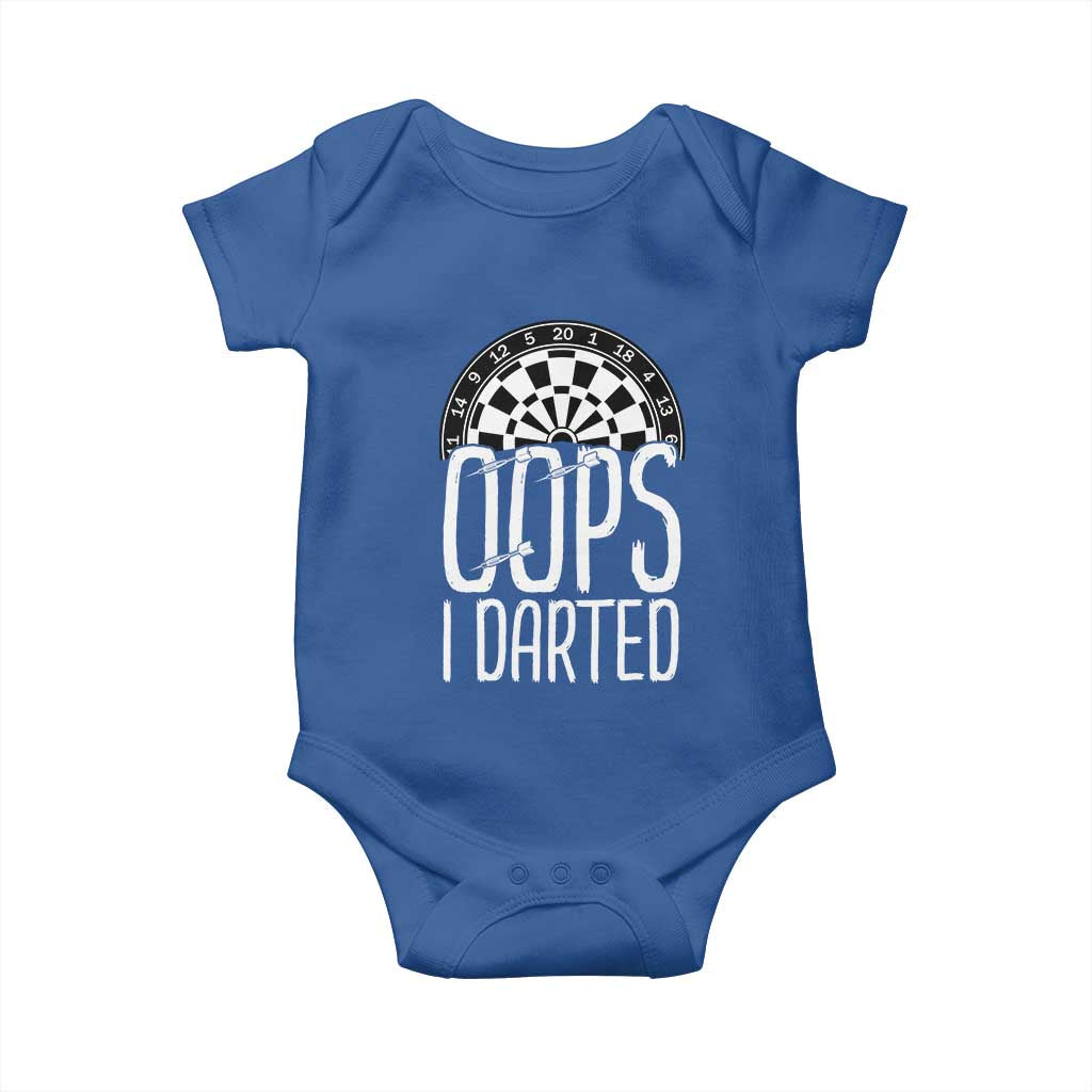 Sarcastic Dartist Gift Baby Onesie Funny Oops I Darted Darts Lover - Wonder Print Shop
