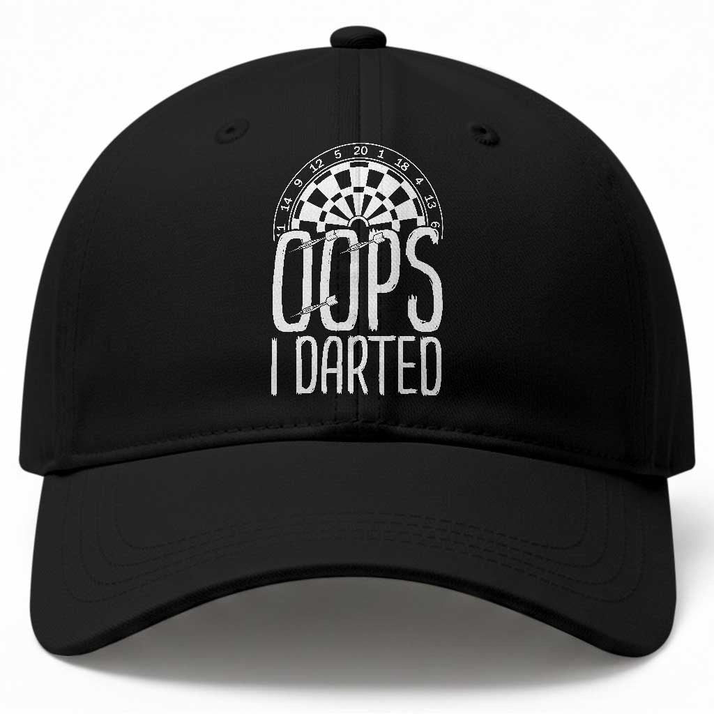 Sarcastic Dartist Gift Baseball Cap Funny Oops I Darted Darts Lover
