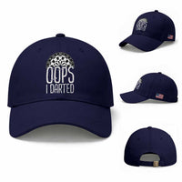 Sarcastic Dartist Gift Baseball Cap Funny Oops I Darted Darts Lover