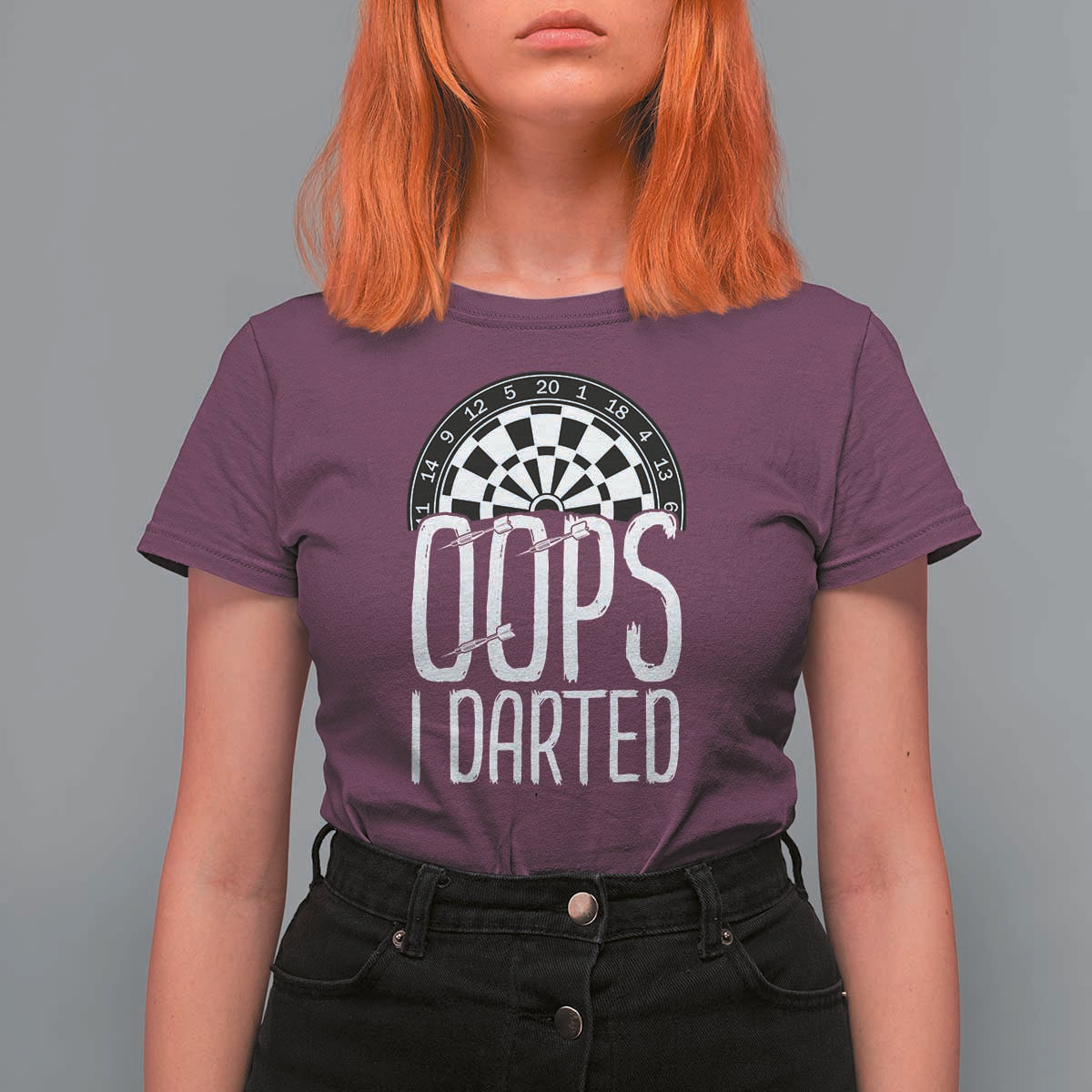 Sarcastic Dartist Gift T Shirt For Women Funny Oops I Darted Darts Lover - Wonder Print Shop