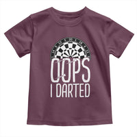 Sarcastic Dartist Gift Toddler T Shirt Funny Oops I Darted Darts Lover - Wonder Print Shop