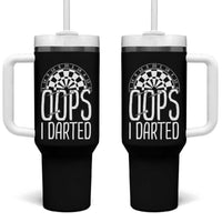 Sarcastic Dartist Gift Tumbler With Handle Funny Oops I Darted Darts Lover - Wonder Print Shop