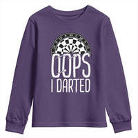 Sarcastic Dartist Gift Youth Sweatshirt Funny Oops I Darted Darts Lover - Wonder Print Shop