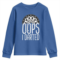 Sarcastic Dartist Gift Youth Sweatshirt Funny Oops I Darted Darts Lover - Wonder Print Shop