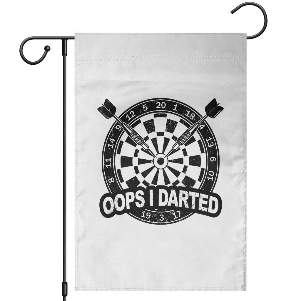 Funny Oops I Darted Garden Flag Sarcastic Dartist Darts Lover Gift - Wonder Print Shop