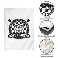 Funny Oops I Darted Garden Flag Sarcastic Dartist Darts Lover Gift - Wonder Print Shop