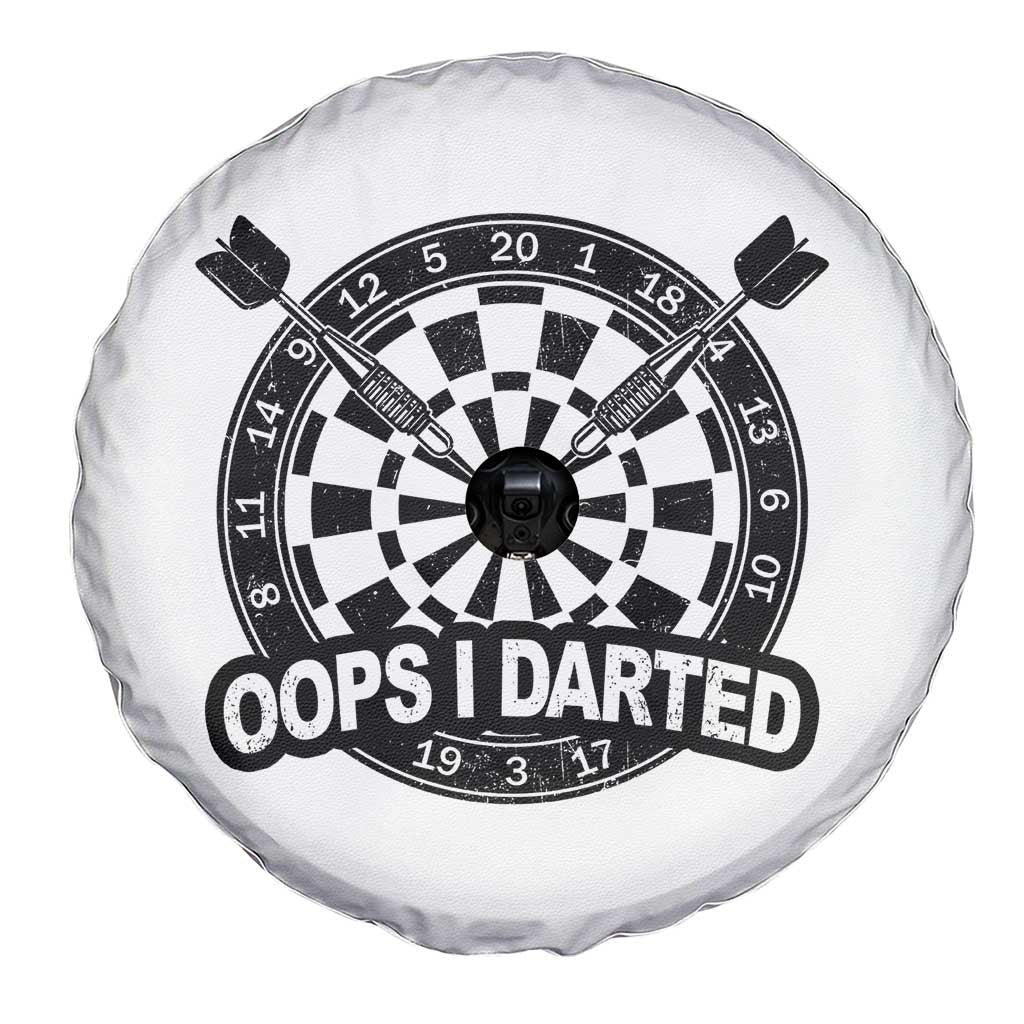 Funny Oops I Darted Spare Tire Cover Sarcastic Dartist Darts Lover Gift - Wonder Print Shop