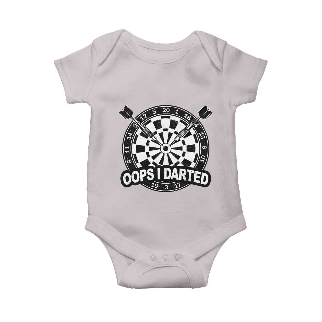 Funny Oops I Darted Baby Onesie Sarcastic Dartist Darts Lover Gift - Wonder Print Shop